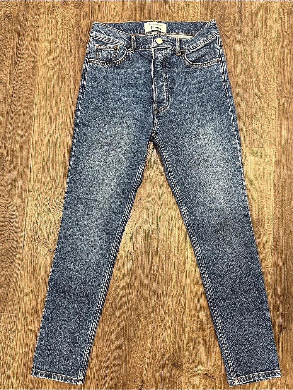 Reformation Serena High Skinny Crop Skinny Jeans in Blue Waist 26 Like New